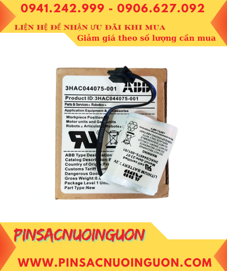 ABB Robots 3HAC044075-001/01; Pin nuôi nguồn ABB Robots 3HAC044075-001/01 lithium 7.2v_Xuất xứ Pháp