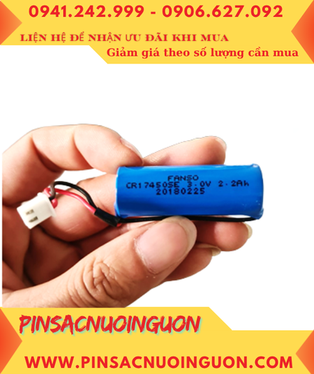FANSO CR17450E; Pin nuôi nguồn FANSO CR17450E lithium 3.0v 2200mAh (ZẮC TRẮNG) chính hãng