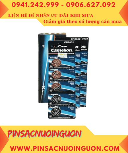 COMBO mua 01hộp 10vỉ=50viên Pin 3v lithium CR2032 chính hãng _Giá 259.000đ/HỘP 10vỉ=50viên