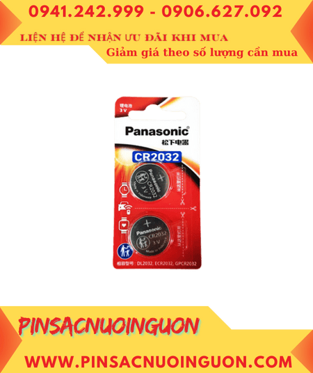 Panasonic CR2032CW/2B; Pin 3v Lithium Panasonic CR-2032CW/2B (vỉ 2viên)