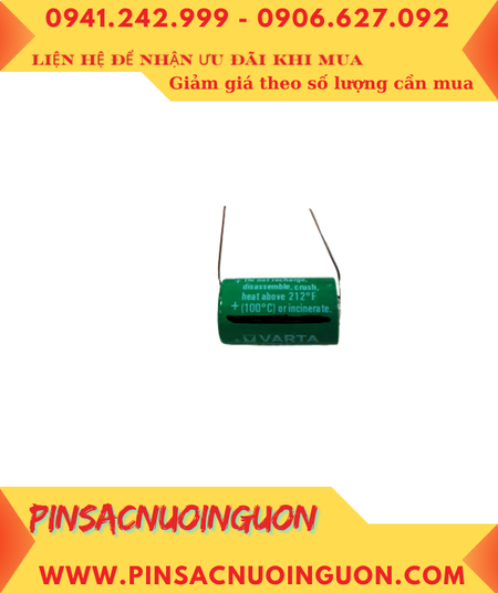 Varta CR1/2AA (chân thép nhọn), Pin nuôi nguồn PLC Varta CR1/2AA 1/2AA 950mAh, Xuất xứ ĐỨC