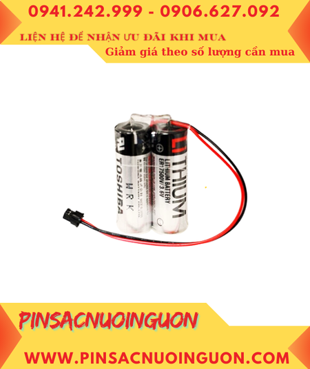 Toshiba 2ER17500V; Pin nuôi nguồn Toshiba 2ER17500V 3.6v 5400mAh (2 viên ghép đôi) _Xuất xứ Nhật