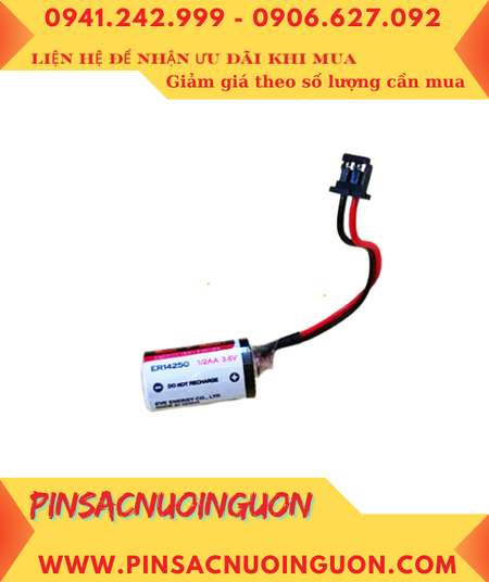 EVE ER14250; Pin nuôi nguồn EVE ER14250 lithium 3.6v 1/2AA 1200mAh (Loại có Zắc cắm )