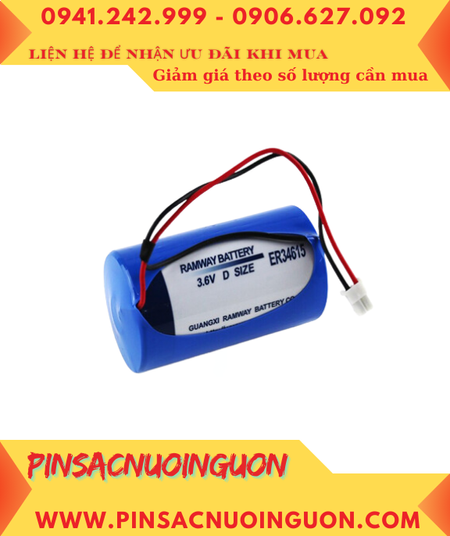 RAMWAY ER34615 (Zắc cắm); Pin nuôi nguồn RAMWAY ER34615 D 19000mAh 3.6v chính hãng
