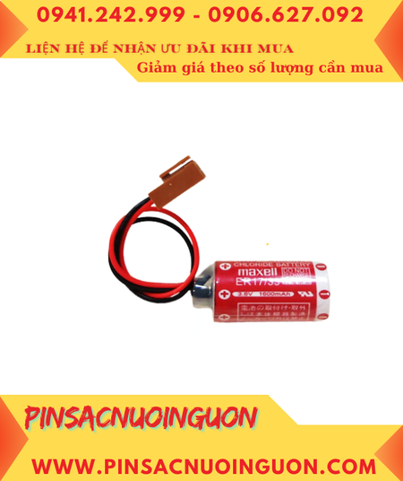 Maxell ER17/33; Pin nuôi nguồn PLC Maxell ER17/33 lithium 3.6v 2/3A 1600mAh chính hãng, Xuất xứ Nhật