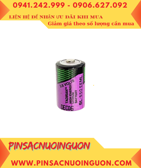 Tadiran SL-550; Pin nuôi nguồn PLC Tadiran SL-550 lithium 3.6v 1/2AA 900mAh _Xuất xứ Israel