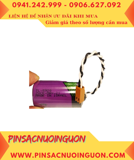 Tadiran TL-5920 (có sẳn Dây zắc cắm), Pin nuôi nguồn PLC Tadiran TL-5920 lithium 3.6v 8500mAh