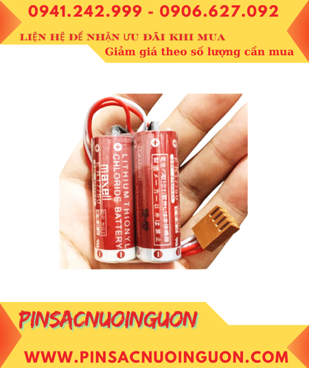 Maxell 2ER17/50; Pin nuôi nguồn PLC Maxell 2ER17/50 lithium 3.6v 5500mAh _Made in Japan