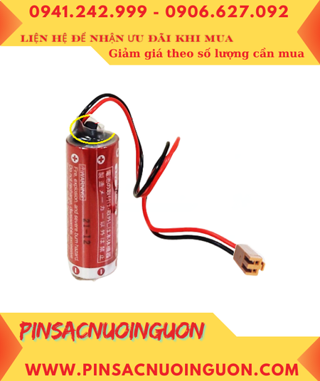 Maxell ER18/50 (Zắc NÂU PLC); Pin nuôi nguồn PLC Maxell ER18/50 3.6v 3650mAh Lithium Thionyl Chloride