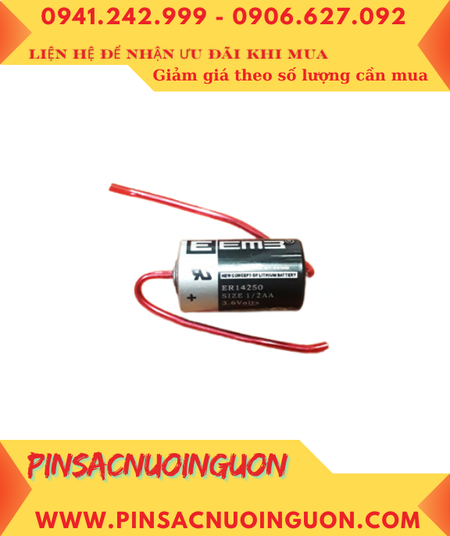 EEMB ER14250 (trục thép hàn), Pin nuôi nguồn PLC EEMB ER14250 lithium 3.6v 1/2AA 1200mAh