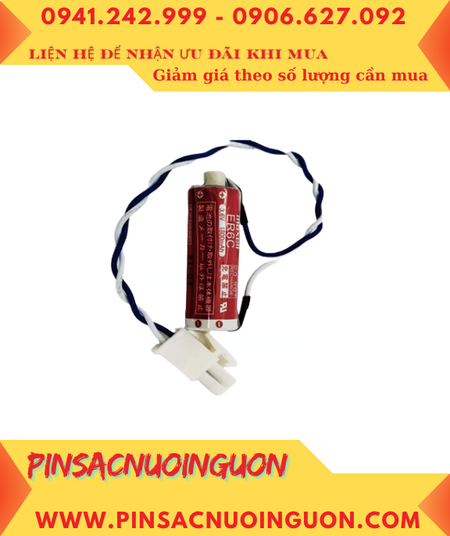 Maxell ER6C (Đầu sứ, zắc PLC); Pin nuôi nguồn PLC Maxell ER6C 3.6v AA1800mAh Lithium Thionyl Chloride