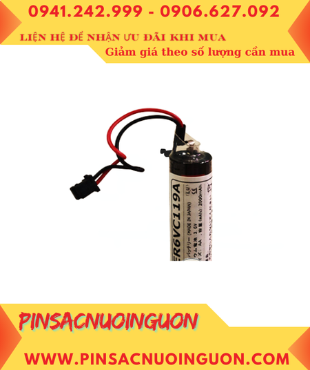 Pin ER6VC119A; Pin nuôi nguồn Mitsubishi ER6VC119A lithium 3.6v AA 2000mAh _Xuất xứ Nhật