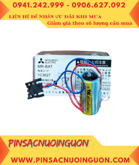 Mitsubishi MR-BAT; Pin nuôi nguồn Mitsubishi MR-BAT lithium 3.6v 2/3A 1700mAh chính hãng, Xuất xứ Nhật