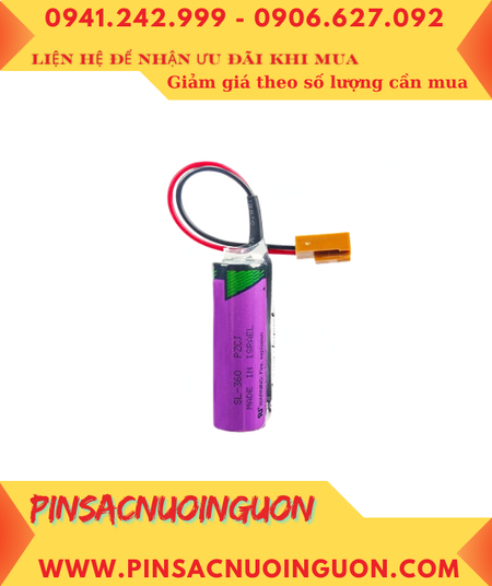 Tadiran SL-360 (Dây Zắc cắm); Pin nuôi nguồn Tadiran SL-360 lithium 3.6v AA 2400mAh chính hãng _Xxứ Israel
