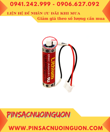 Maxell ER6C Super (Zắc trắng PLC); Pin nuôi nguồn PLC Maxell ER6C SUPER lithium 3.6v AA1800mAh (NHẬT)