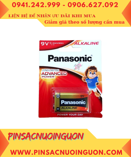 Panasonic 6LR61T/1B; Pin 9v Alkaline Panasonic 6LR61T/1B chính hãng _Xuất xứ THÁI LAN /Vỉ 1viên