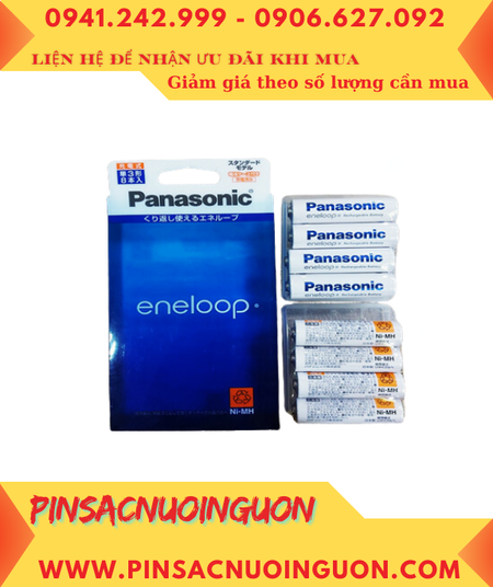 Panasonic Eneloop BK-3MCC/8C _Pin sạc AA1900mAh 1.2v Pin Thị trường Nội Địa Nhật /Loại Vỉ 8viên