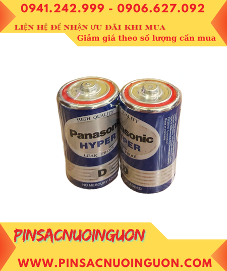 Panasonic R20UT/2S; Pin đại D 1.5v Panasonic Hyper R20 DT/2S, Xuất xứ Indonesia
