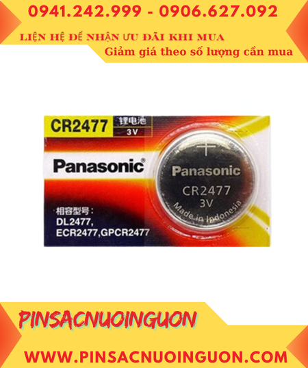 Panasonic CR2477; Pin nuôi nguồn PLC Panasonic CR2477 Lithium 3v chính hãng /Xuất xứ Indonesia