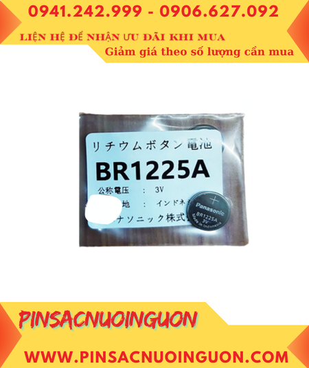 Panasonic BR1225; Pin 3v lithium Panasonic BR1225 chính hãng, Xuất xứ Indonesia