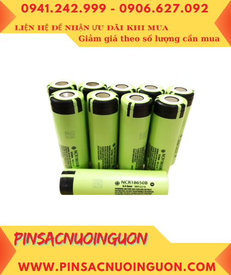 Pin sạc 18650_Pin sạc 3.7v_Pin sạc Panasonic NCR18650B (3.7v 3400mAh) Dòng xả Discharge 10A