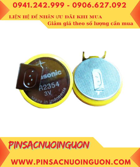 Panasonic CR2354; Pin 3V lithium Panasonic CR2354 (03 chân thép) chính hãng /Xuất xứ Indonesia