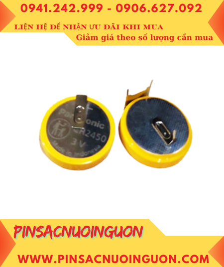 Panasonic CR2450/G1AN; Pin 3v lithium Panasonic CR2450/G1AN (chân thép 3pins) /Xuất xứ Indonesia