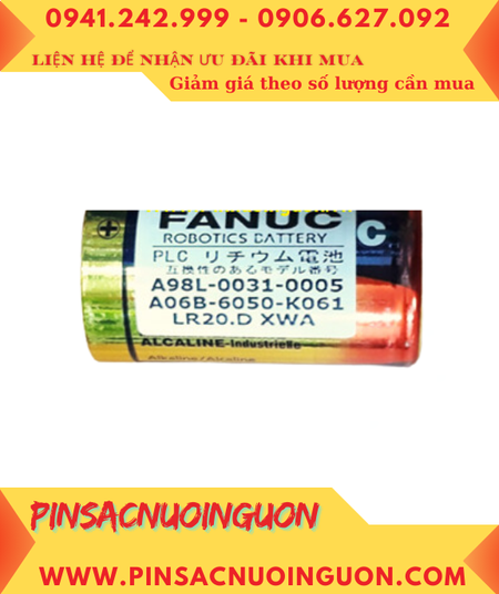 A06B-6050-K061; Pin nuôi nguồn FANUC A06B-6050-K061 Alkaline 1.5v _Xuất xứ Bỉ (Belgium)