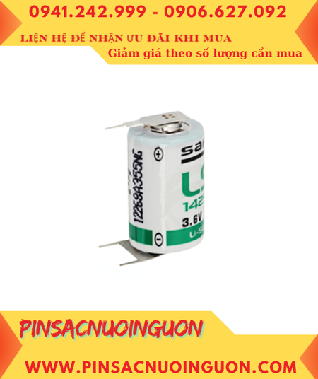Pin Saft LS14250 _Pin LS14250; Pin nuôi nguồn PLC Saft LS14250 lithium 3.6v 1/2AA 1200mAh _Xuất xứ Pháp