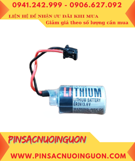Pin Toshiba ER3V _Pin ER3V; Pin nuôi nguồn PLC Toshiba ER3V lithium 3.6v 1/2AA 1000mAh _Xuất xứ Nhật
