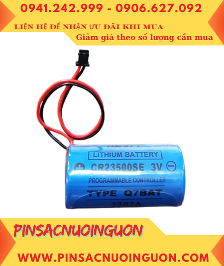 Pin Q7BAT _CR23500SE; Pin nuôi nguồn PLC Q7BAT CR23500SE lithium 3v 5000mAh chính hãng
