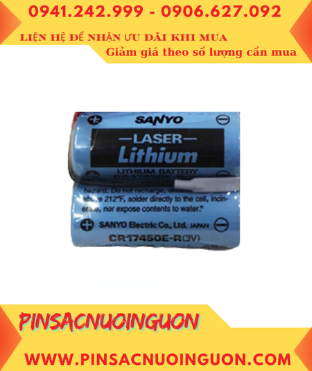 Sanyo 2CR17450E-R (2viên ghép đôi); Pin nuôi nguồn Sanyo 2CR17450E-R-CN-10 4400mAh /X.xứ NHẬT
