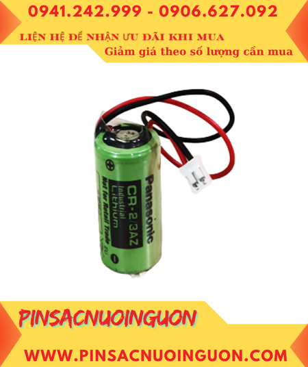 Panasonic CR-2/3AZ (Zắc PH2.0); Pin nuôi nguồn PLC Panasonic CR-2/3AZ lithium 3v 1600mAh (Nhật)