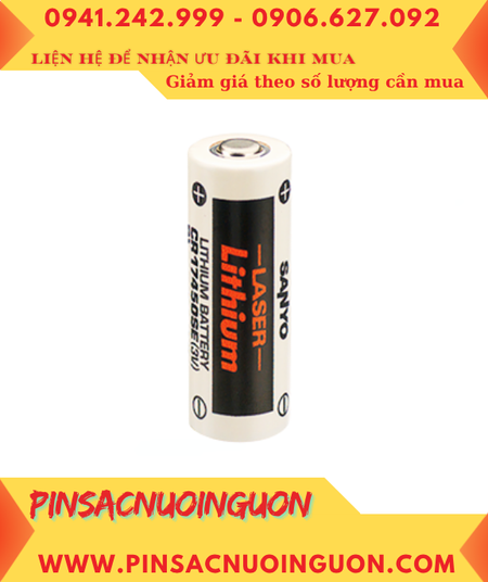 Sanyo CR17450SE; Pin nuôi nguồn PLC Sanyo CR17450SE 2500mAh lithium 3v, Xuất xứ NHẬT