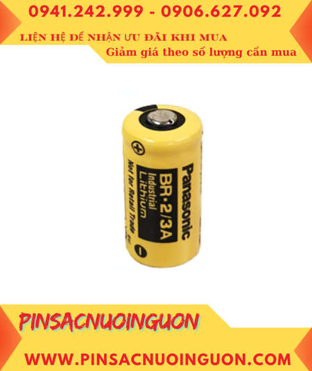 Panasonic BR-2/3A; Pin nuôi nguồn Panasonic BR-2/3A lithium 3v 2/3A 1200mAh chính hãng, Xuất xứ Nhật
