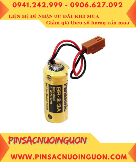 Panasonic BR-2/3A; Pin nuôi nguồn Panasonic BR-2/3A lithium 3v 2/3A 1200mAh chính hãng, Xuất xứ Nhật