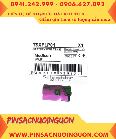 Schneider TSX37; Pin nuôi nguồn PLC Schneider TSX37 lithium 3.6v 1/2AA 1200mAh _Israel