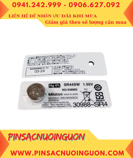 Seizaiken SR44, Pin thước kẹp Mitutoyo 1.55v Silver Oxide Seizaiken SR44 chính hãng _Xuất xứ NHẬT