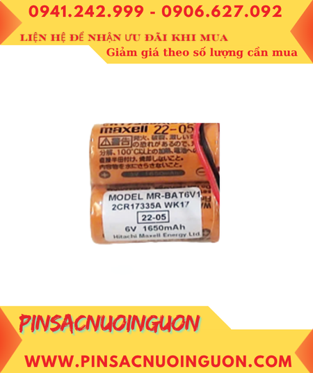 Maxell 2CR17335A-WK17; Pin nuôi nguồn Maxell 2CR17335A-WK17 lithium 6v chính hãng, Xuất xứ Nhật