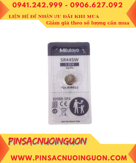 Pin Mitutoyo SR44SW, Pin thước kẹp Mitutoyo SR44SW Silver Oxide 1.55v nội địa Nhật, Xuất xứ Nhật