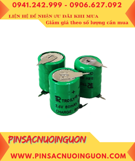Pin sạc NiMh 3/V80H, Pin sạc NiMh 3.6v-80mAh 3/V80H (Nickel Metal Hydride) chính hãng