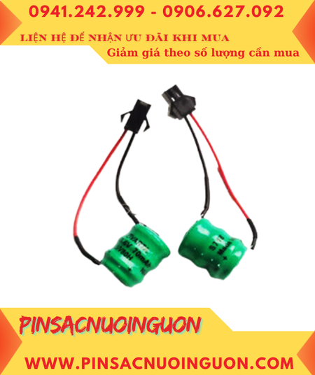 Pin TIMER 3.6v-80mAh, Pin sạc NiMh 3/V80H, Pin sạc NiMh 3.6v-80mAh 3/V80H (Nickel Metal Hydride) chính hãng