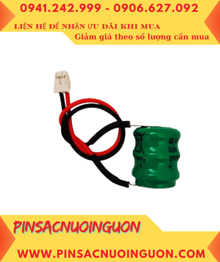 Pin TIMER 3.6v-80mAh, Pin sạc NiMh 3/V80H, Pin sạc NiMh 3.6v-80mAh 3/V80H (Nickel Metal Hydride) chính hãng