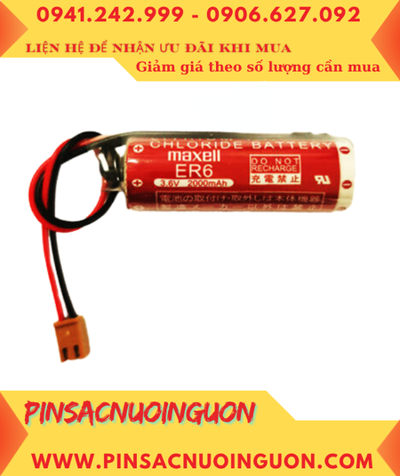 MAXELL ER6BWK67PT; Pin nuôi nguồn MAXELL ER6BWK67PT SUPER lithium 3.6v AA 1800mAh _Made in Japan