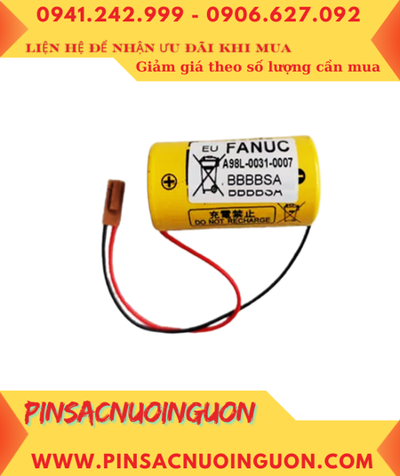 FANUC A98L-0031-0007; Pin nuôi nguồn FANUC A98L-0031-0007 chính hãng, Xuất xứ Nhật