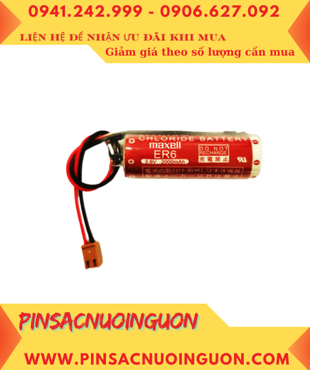 MAXELL ER6BWK67PT Pin nuôi nguồn Lithium Thionyl Chloride 3.6v AA1800mAh chính hãng