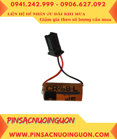 FUJI CR2/3 8.L (Zắc Fanuc); Pin nuôi nguồn FUJI CR2/3 8.L lithium 3v 2/3A 1900mAh chính hãng