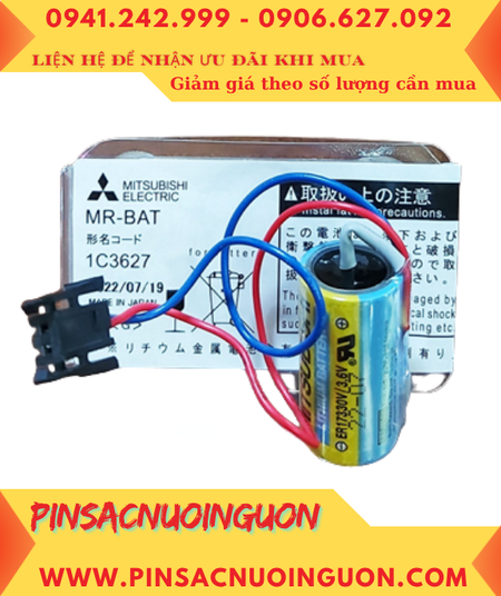 Mitsubishi MR-BAT; Pin nuôi nguồn Mitsubishi MR-BAT lithium 3.6v 2/3A 1700mAh chính hãng, Xuất xứ Nhật