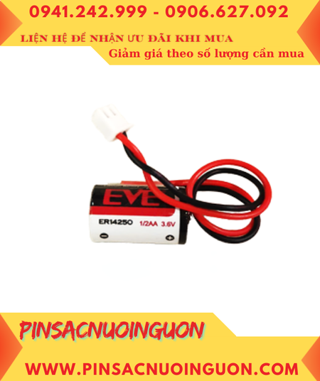 EVE ER14250 (PH2.54-2P), Pin nuôi nguồn EVE ER14250 lithium 3.6v 1200mAh 1/2A chính hãng