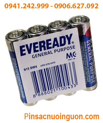 Eveready 915 AA SW4, Pin AA 1.5v Eveready 915-AA-SW4 /R6, Xuất xứ Indonesia (Loại Gói 4viên)